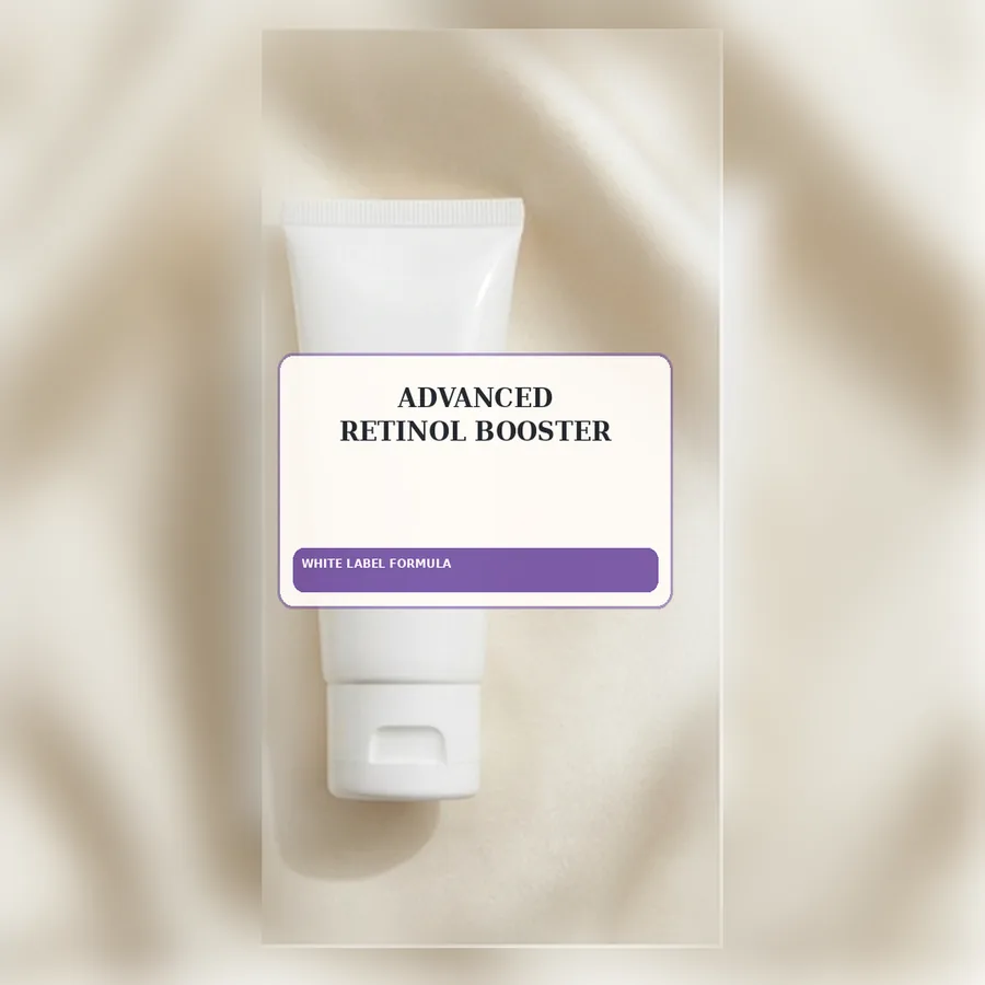 Advanced Retinol Booster White Label Formula — Squeeze tube private label packaging