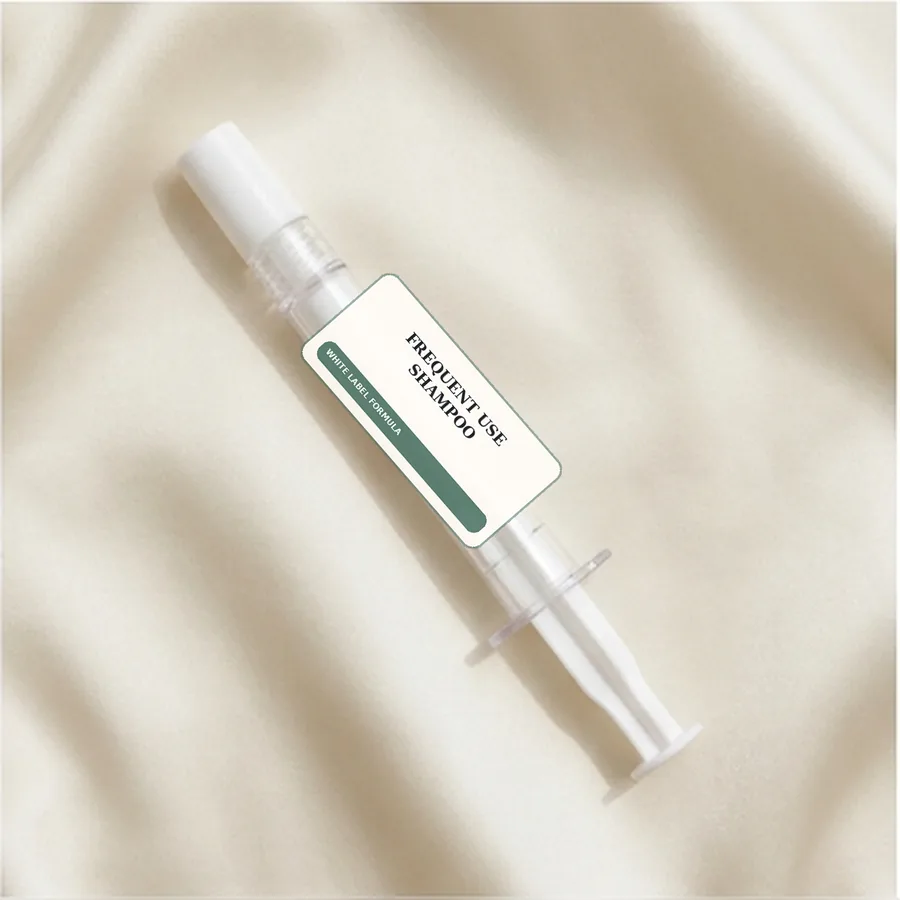 Frequent Use Shampoo White Label Formula — Syringe private label packaging