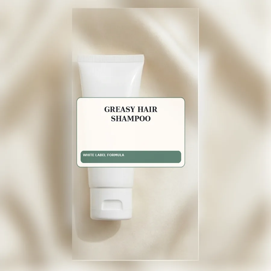 Greasy Hair Shampoo White Label Formula — Squeeze tube private label packaging