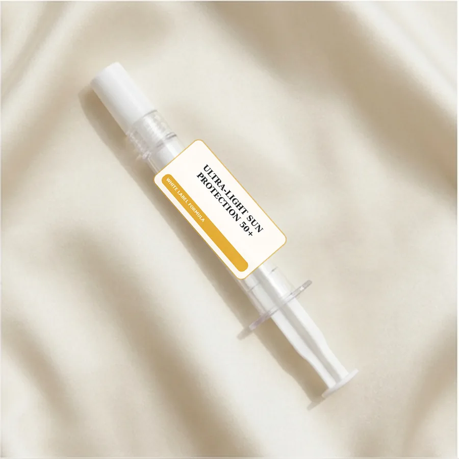 Ultra-Light Sun Protection 50+ White Label Formula — Syringe private label packaging
